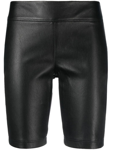  Loewe Logo-print Leather Shorts - Black 