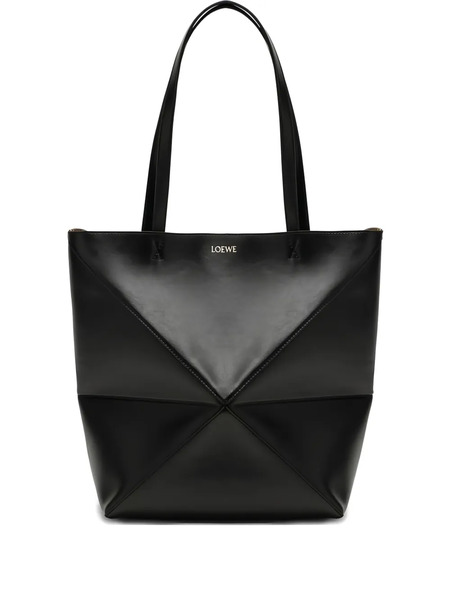  Loewe Medium Puzzle Fold Tote Bag - Black 