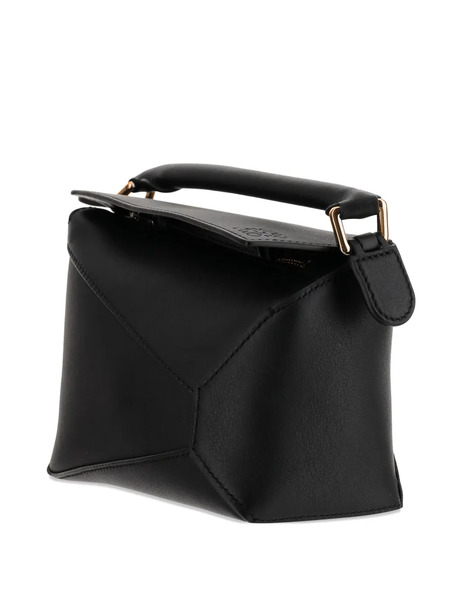  Loewe Mini Puzzle Edge Top-handle Calfskin Bag - Black 