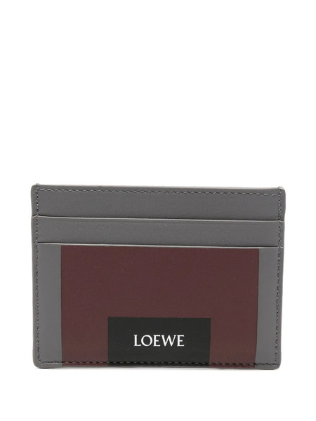  Loewe Panelled Leather Cardholder - Grey 