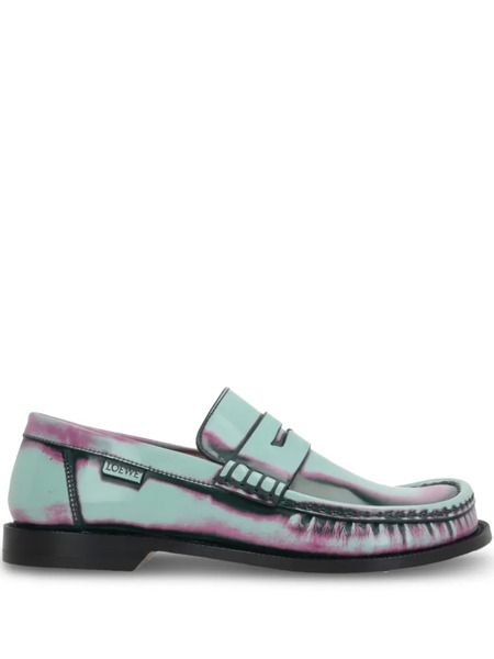  Loewe Penny-leather Loafers - Blue 