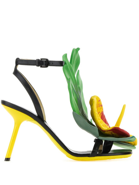  Loewe Petal Sandals - Black 