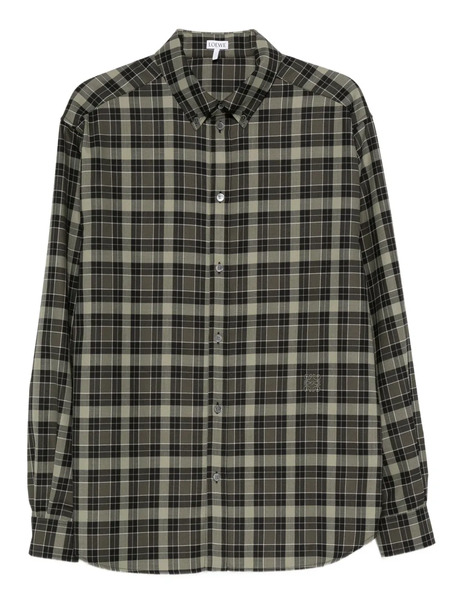  Loewe Plaid Button-up Shirt - Green 
