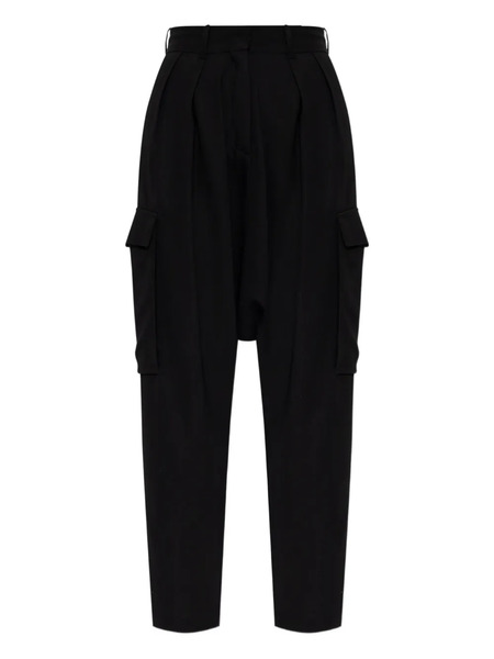  Loewe Pleated Cargo Trousers - Black 