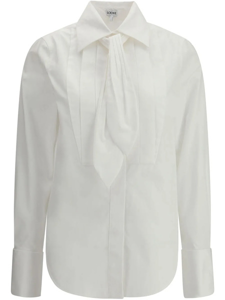  Loewe Pleated-front Shirt - White 