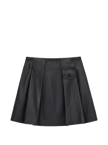  Loewe Pocket Pleated Mini Skirt - Black 