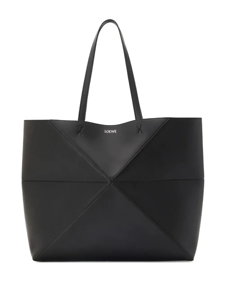  Loewe Puzzle Fold Horizontal Shoulder Bag - Black 