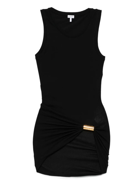  Loewe Ribbed Clasp-detail Top - Black 