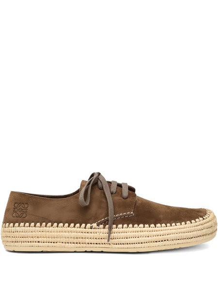  Loewe Rio Debossed-logo Espadrilles - Brown 