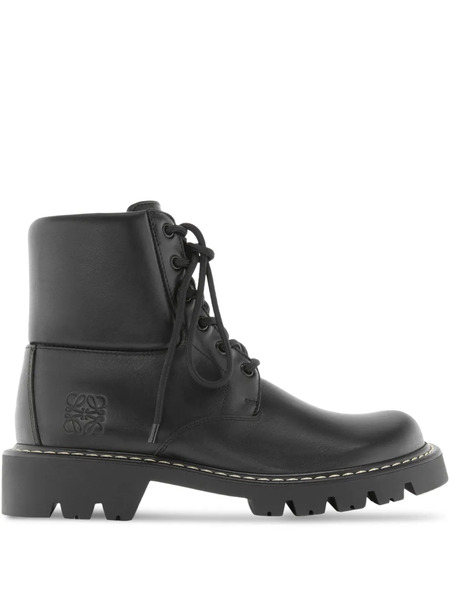  Loewe Sierra Leather Biker Boots - Black 