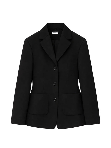  Loewe Single-breasted Wool Blazer - Black 