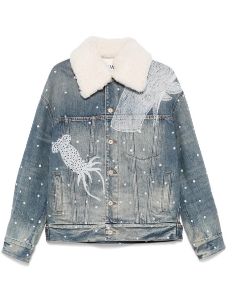 Loewe Sketch-print Denim Jacket - Blue 