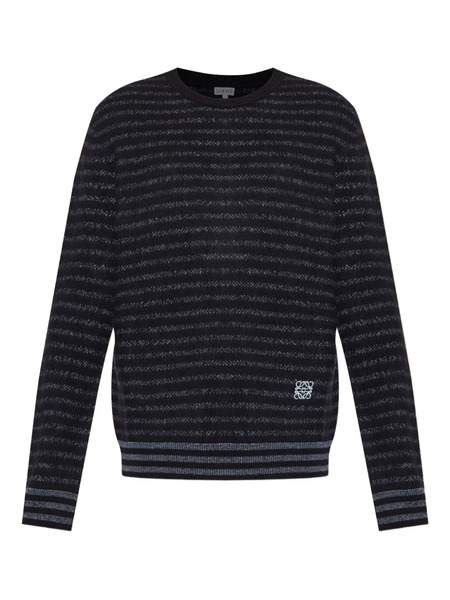  Loewe Striped Logo-embroidered Sweater - Blue 