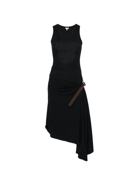  Loewe Tank Sleeveless Midi Dress - Black 