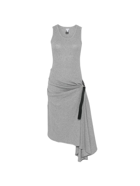  Loewe Tank Tie-detail Midi Dress - Grey 