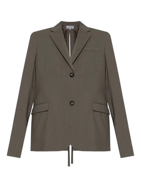  Loewe Tie-fastening Wool Blazer - Green 