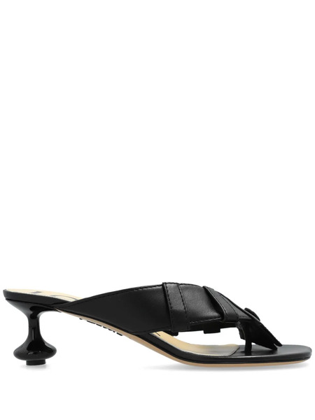  Loewe Toy Leather Mules - Black 