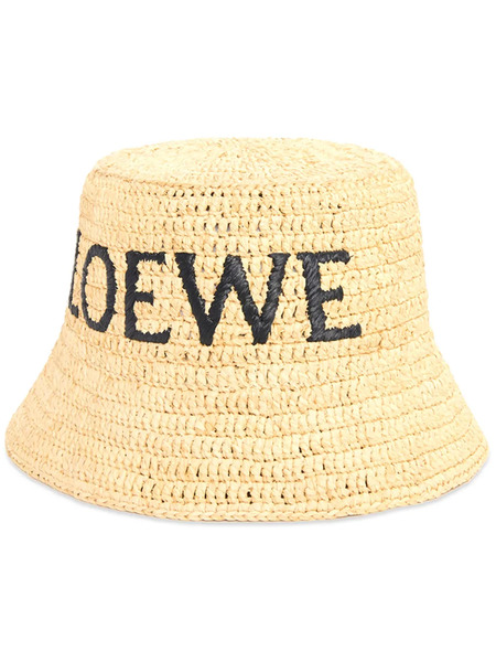  Loewe Woven-design Bucket Hat - Neutrals 