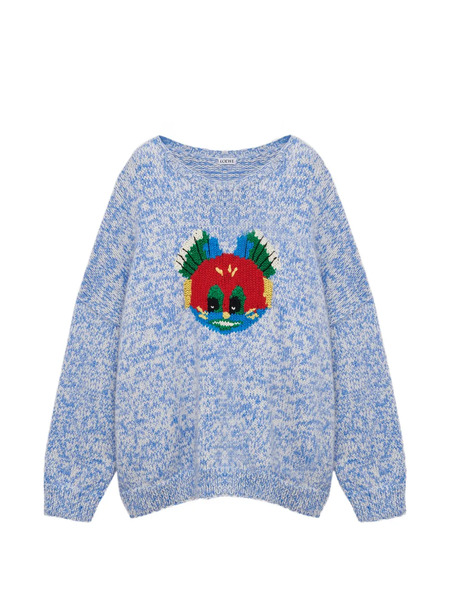  Loewe X Louis Wain Crew-neck Sweater - Blue 