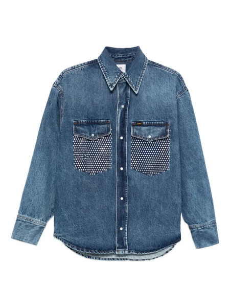  Lois Jeans Rhinestone-embellished Denim Shirt - Blue 