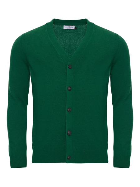  Loja Das Meias Buttoned V-neck Cardigan - Green 
