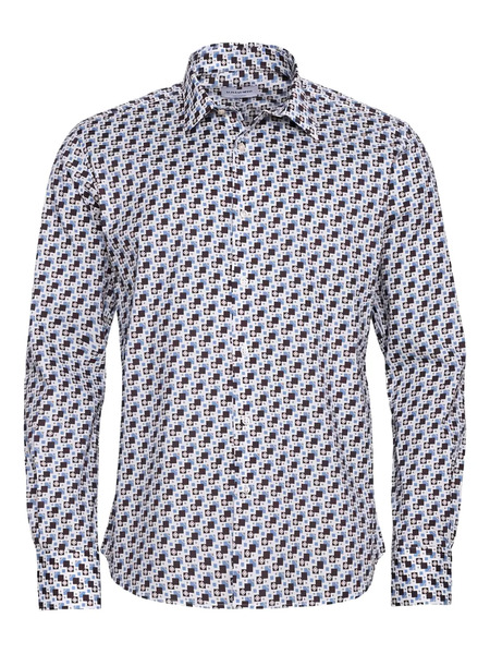  Loja Das Meias Pointed-collar Shirt - Blue 