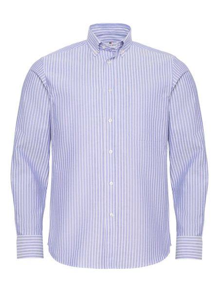  Loja Das Meias Striped-pattern Button Shirt - Blue 