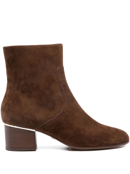  Lola Cruz Block-heel Suede Boots - Brown 