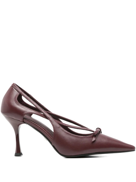  Lola Cruz Cut-out Heeled Pumps - Red 