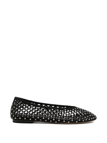  Lola Cruz Embellished Ballet Flats - Black 