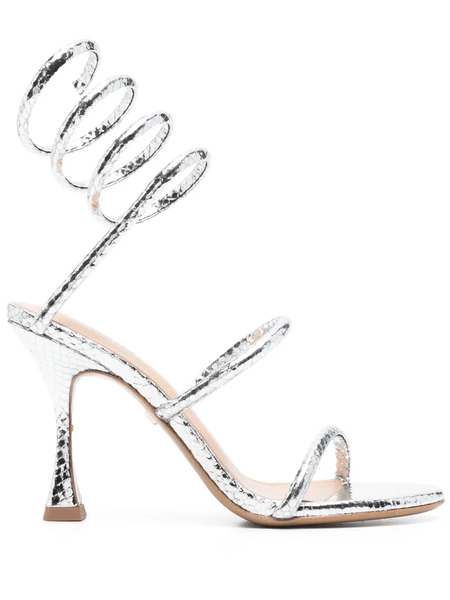  Lola Cruz 105mm Greta Sandals - Silver 