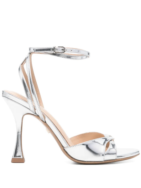  Lola Cruz 95mm Leather Sandals - Silver 