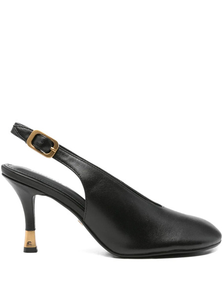  Lola Cruz Slingback Leather Pumps - Black 