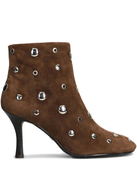  Lola Cruz Studded-heel Boots - Brown 