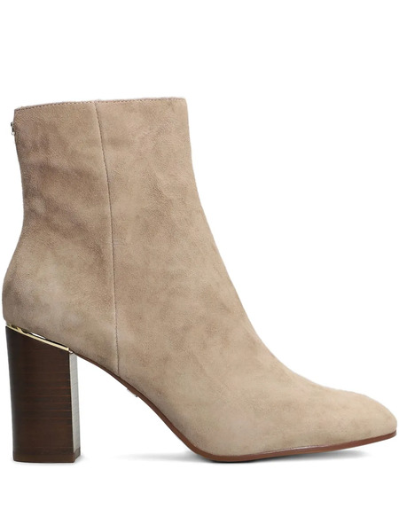  Lola Cruz Suede Zip-fastening Block-heel Boots - Neutrals 