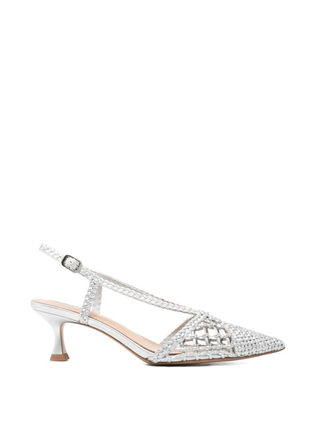  Lola Cruz Tabata Heeled Pumps - Silver 