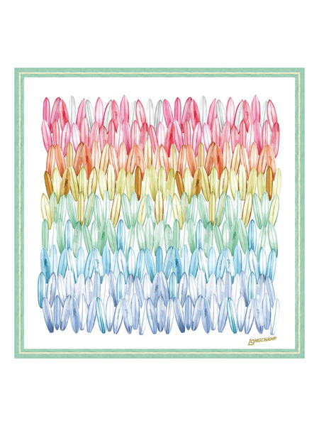  Longchamp Camaïeu De Surf Silk Scarf - White 