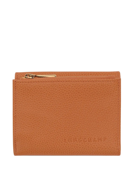  Longchamp Le Foulonné Zipped Compact Wallet - Brown 