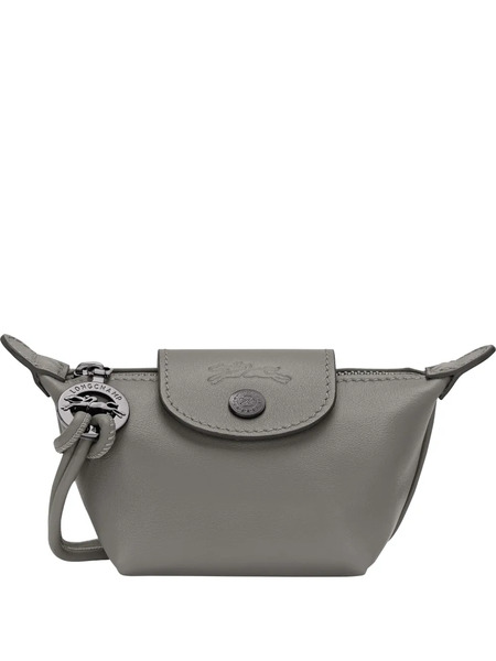 Longchamp Le Pliage Xtra Leather Coin Purse - Grey 
