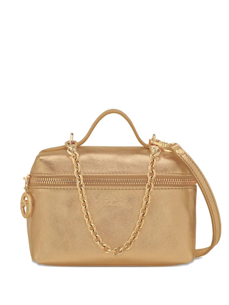  Longchamp Le Pliage Xtra Xs Zip Chain Cross Body Bag - Gold 