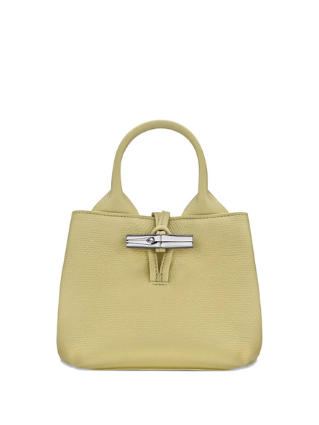  Longchamp Mini Le Roseau Grained-leather Top Cross Body Bag - Green 