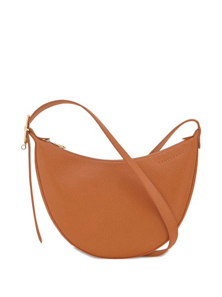  Longchamp Small Le Foulonné Grained-leather Crossbody Bag - Brown 