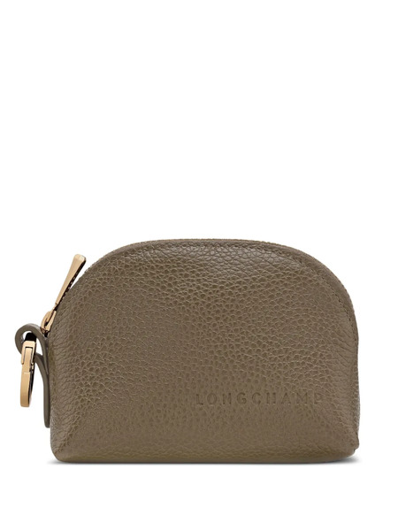  Longchamp The Foulonné Leather Coin Purse - Brown 