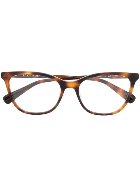  Longchamp Tortoiseshell Cat-eye-frame Glasses - Brown 