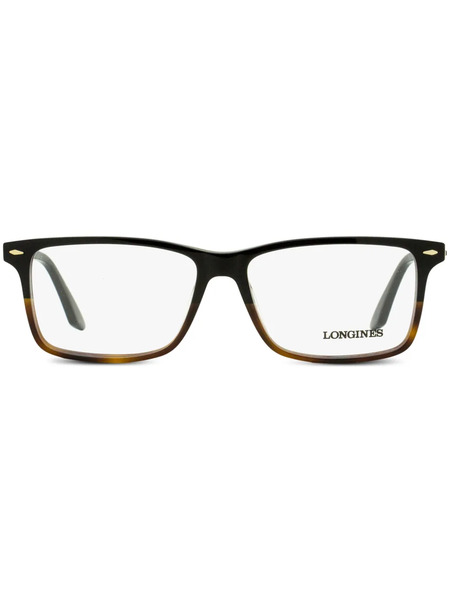 Longines Two-tone Rectangle-frame Glasses - Black 