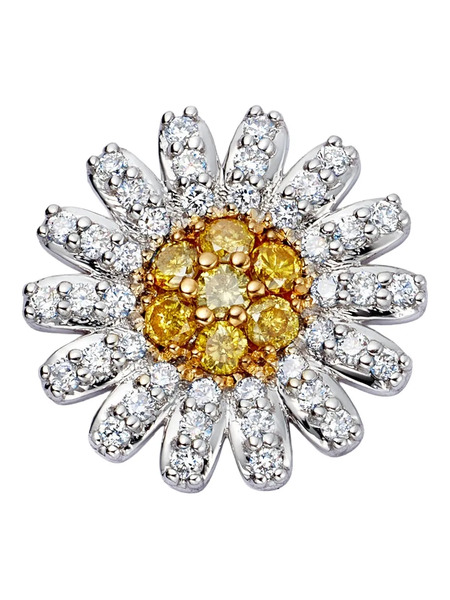  Loquet Daisy Diamond Charm - Silver 