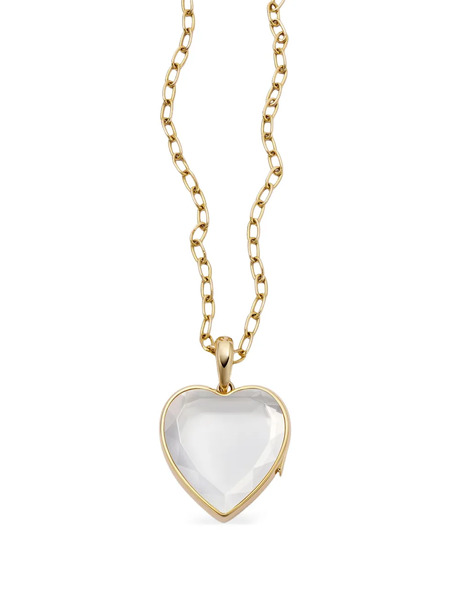  Loquet 18k Yellow Gold Large Heart Locket Necklace 