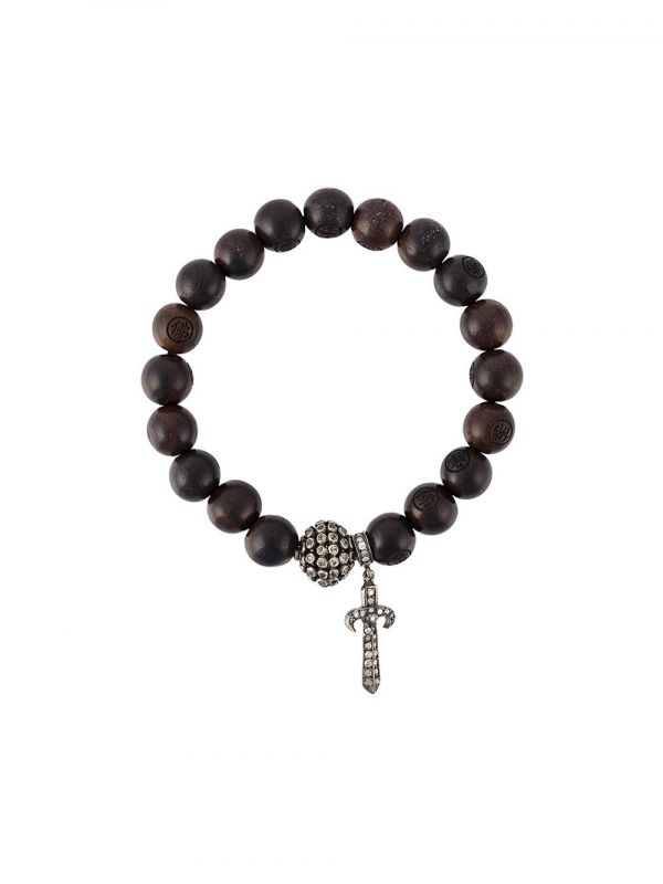  Loree Rodkin Bead Sapphire And Diamond Charm Bracelet - Brown 