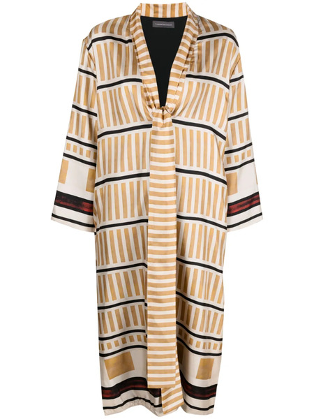  Lorena Antoniazzi Abstract-print Kaftan Dress - Neutrals 