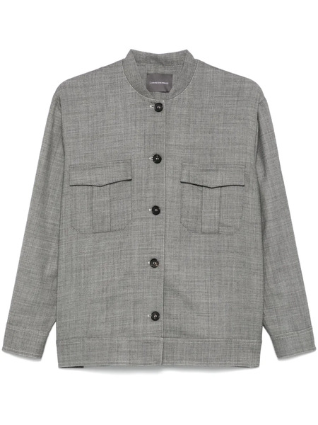  Lorena Antoniazzi Band-collar Jacket - Grey 
